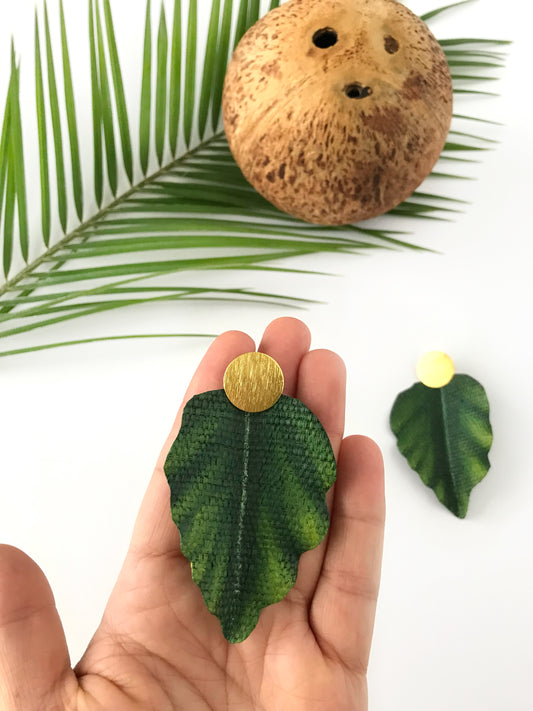 COFFEE PLANT LEAF EARRINGS | VR Seeds and Fruits