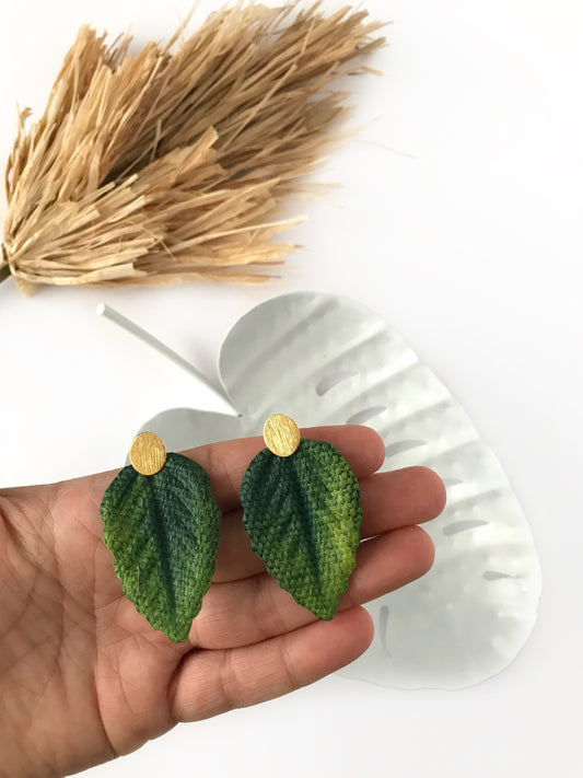 ROSE LEAF EARRINGS | VR Seeds and Fruits