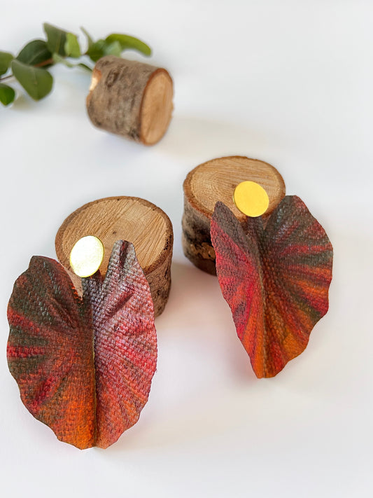 HEART LEAF EARRINGS | VR Seeds and Fruits