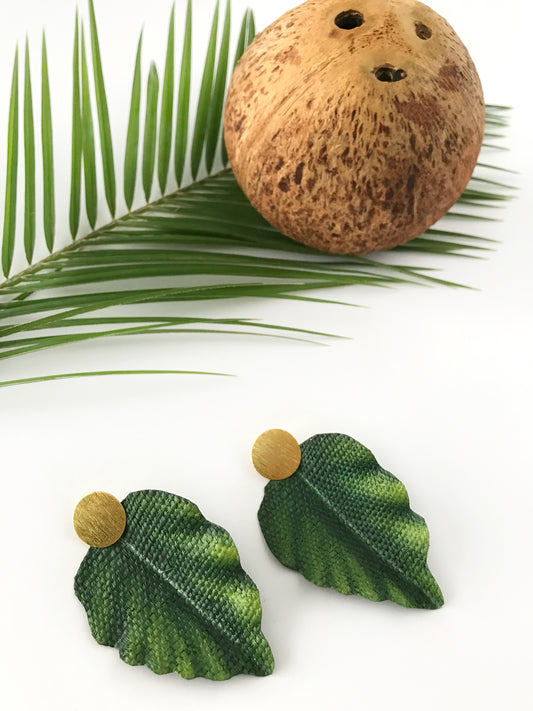 COFFEE PLANT LEAF EARRINGS | VR Seeds and Fruits