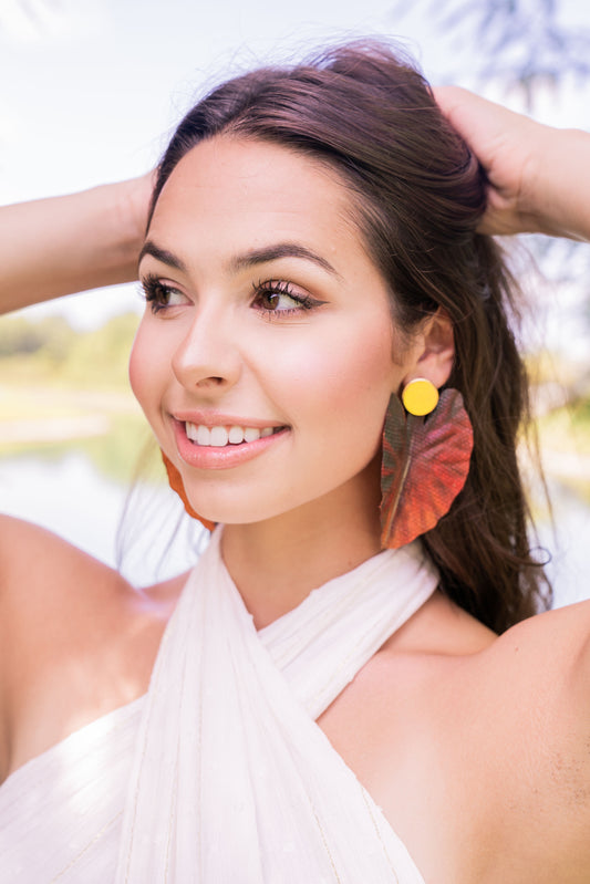 HEART LEAF EARRINGS | VR Seeds and Fruits