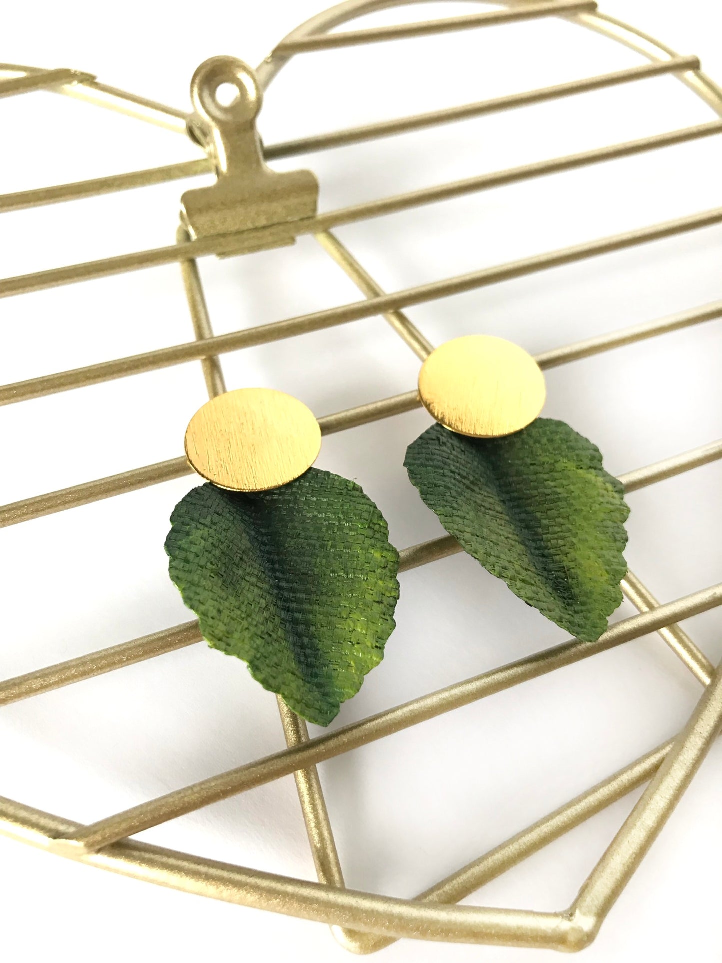 SUNFLOWER LEAF EARRINGS