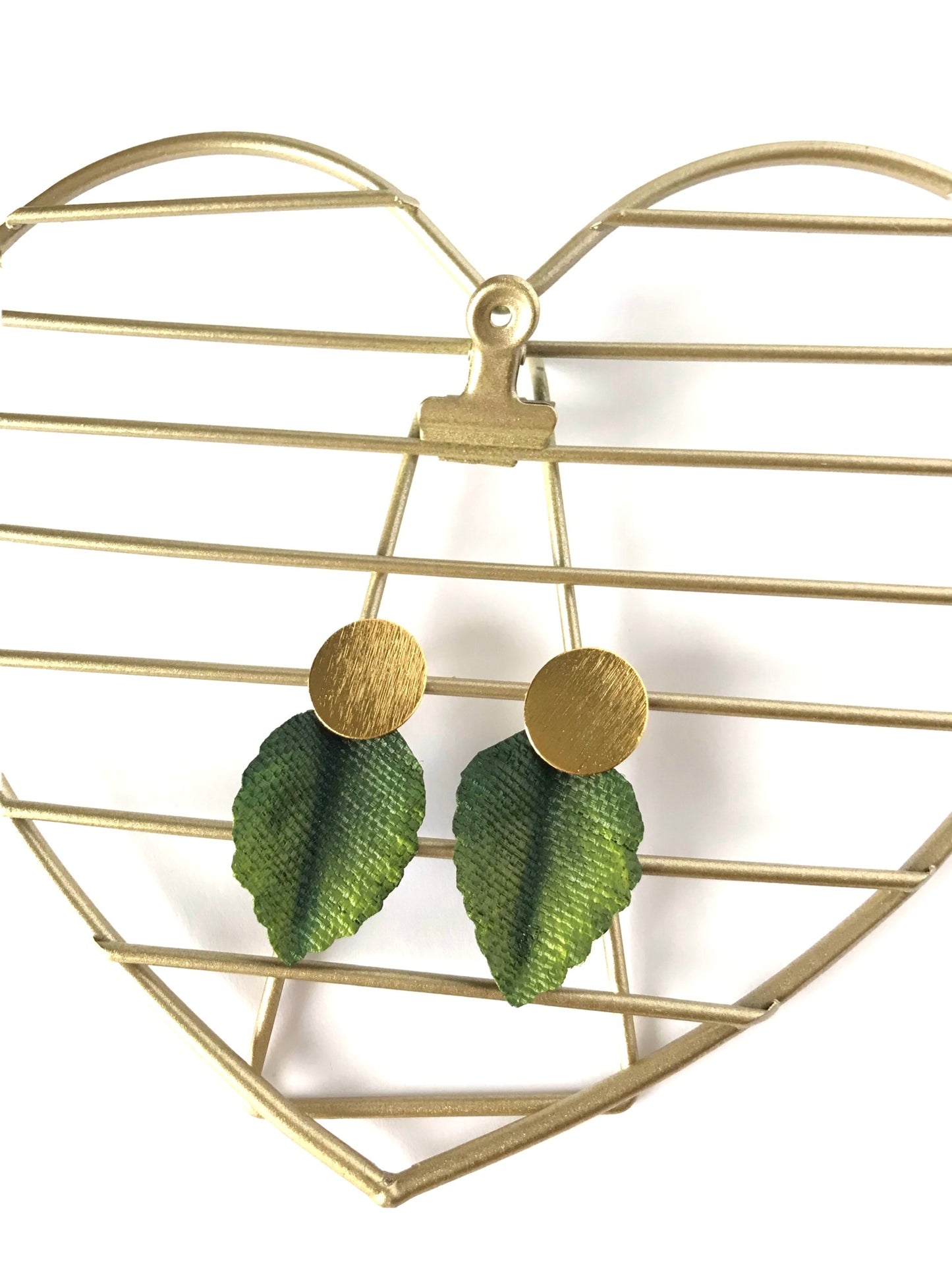 SUNFLOWER LEAF EARRINGS