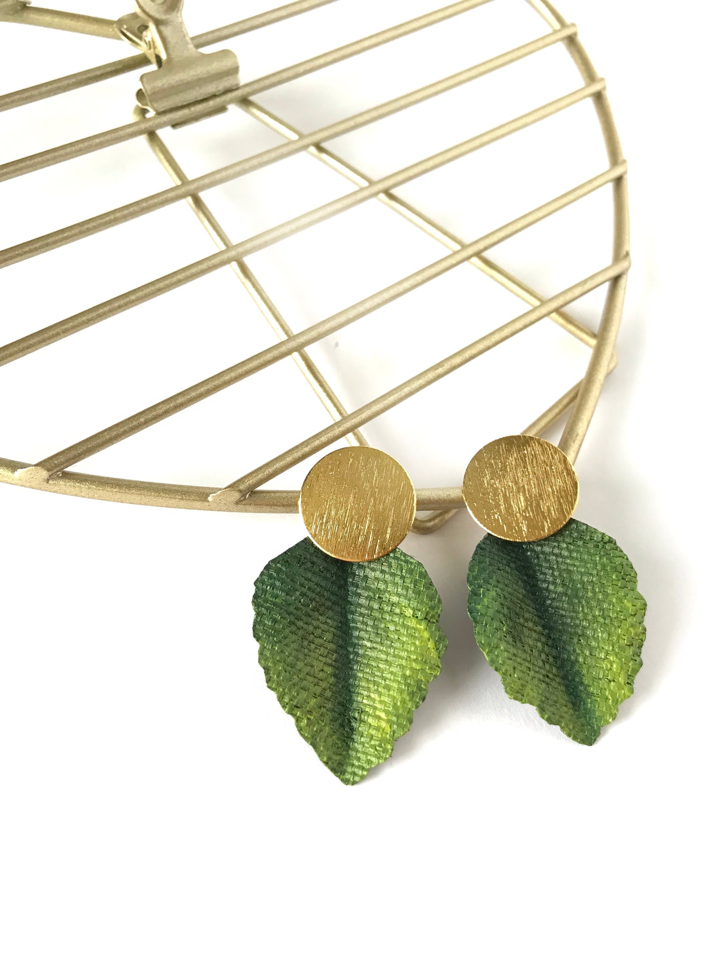 SUNFLOWER LEAF EARRINGS