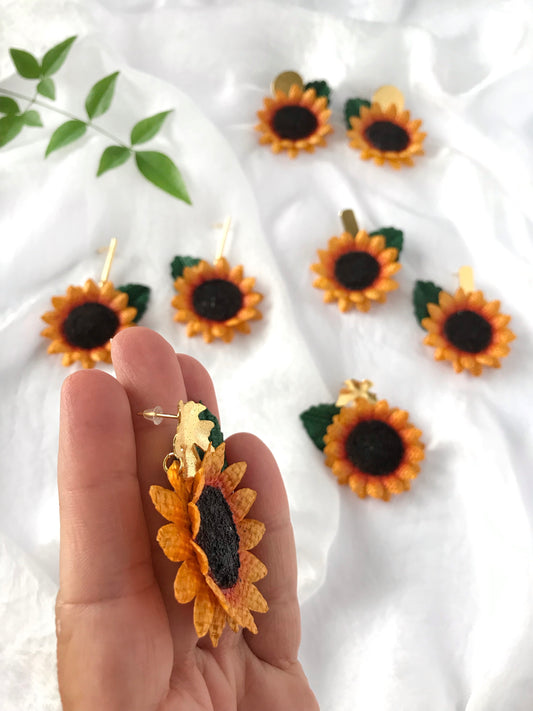 SUNFLOWER EARRINGS | VR Seeds and Fruits